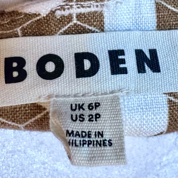 Boden Westbourne Linen Wide Leg Pant | Honeycomb Pattern | 2P - Picture 10 of 13